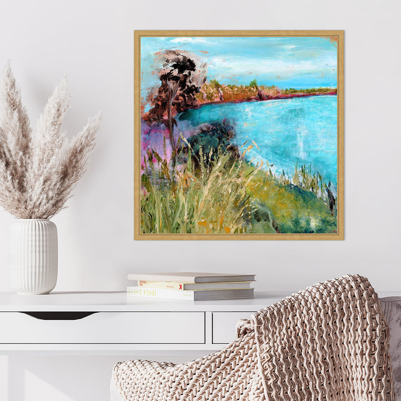 «Calm Bay» par Burton, reproduction d'art sur toile encadrée, H 22 po x l 22 po