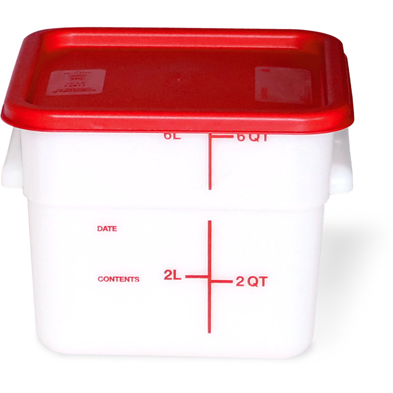 Carlisle Food Service Products 1.5 Gallons Square Food Storage Container, White