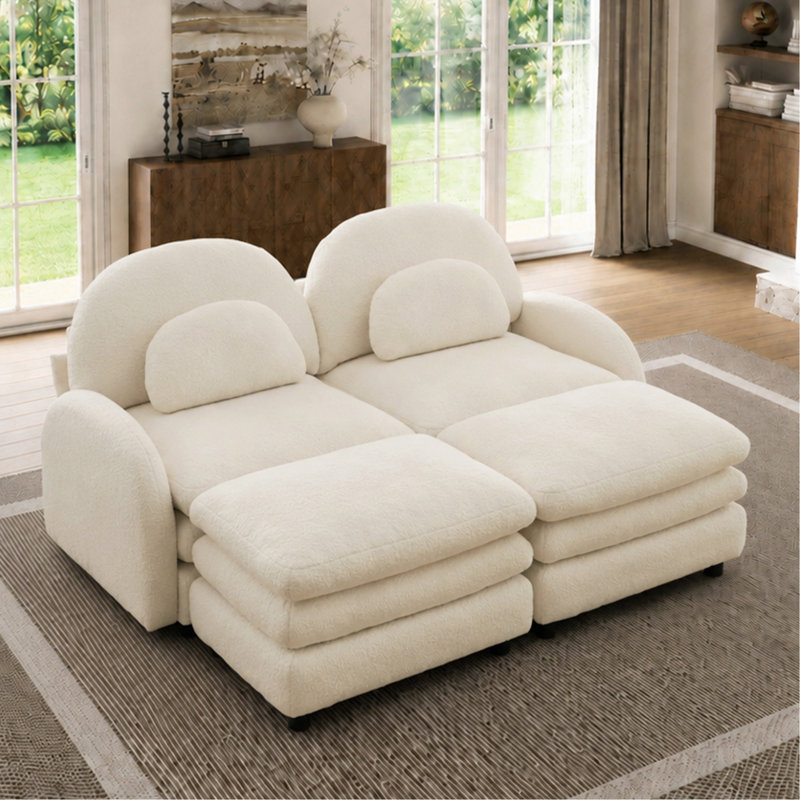 Canapé 2 places Teddy, 68.52", Beige