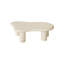 Table basse de 40 pouces en forme de nuage pour le salon, beige
