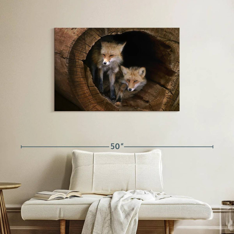 Brampt Kit Foxes, 26" H x 39" W