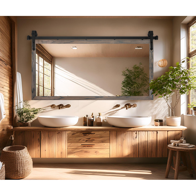 Miroir Gracie Oaks, 33 po x 48 po, Gris carbone