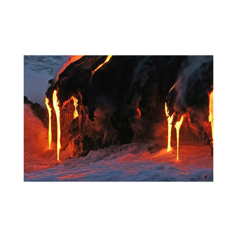 Kilauea Lava Flow Sea Entry, Big Island, Hawaii II 1 Piece Wrapped Canvas Wall Art, 30.48 cm H x 45.72 cm W