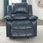 Fauteuil inclinable et oscillant bleu en cuir-664949916-664949922