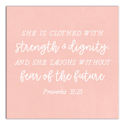 Clothed with StrengthAnd Dignity Canvas Print