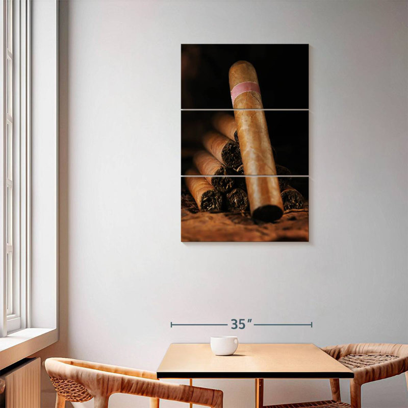 Senne Stacked Cuban Cigars, 57" H x 36" W