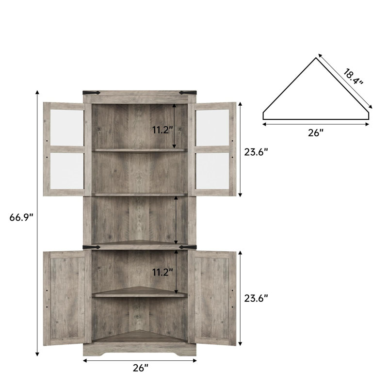 Roehl Freestanding Bathroom Cabinet, Gray