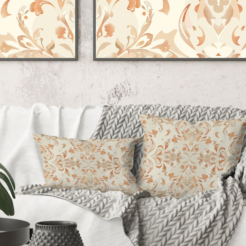 Coussin lombaire beige bohème plume II - Boho
