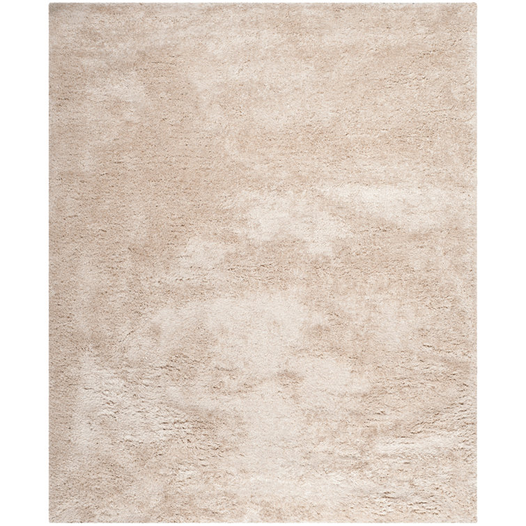 Delane Handmade Shag Champagne Area Rug