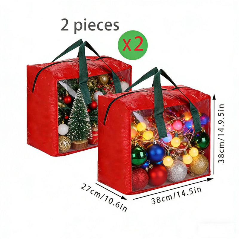  2 Pack Clothes Storage Bags Heavy Duty Moving Packing Bags, Large Storage Bins Portable Storage Containers with Reinforced Handles for Clothing, Sweater, Comforter, Bedding, Red