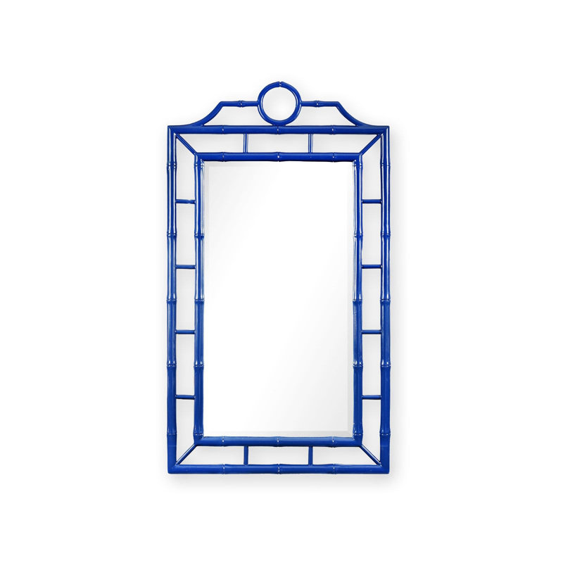 Chloe Rectangle Wall Mirror, Navy Blue