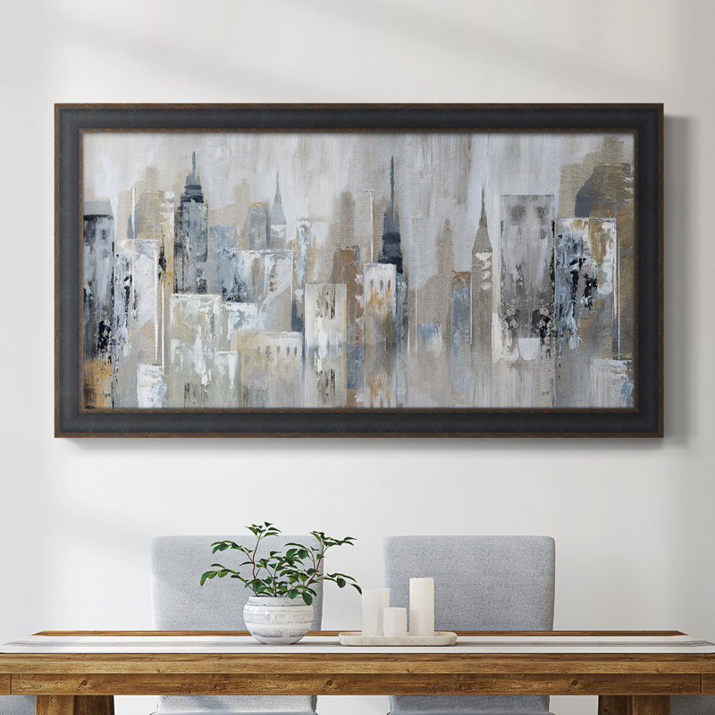 Bay City Reflection - Reproduction de photo sur toile, H 25 po x l 45 po x P 2,5 po
