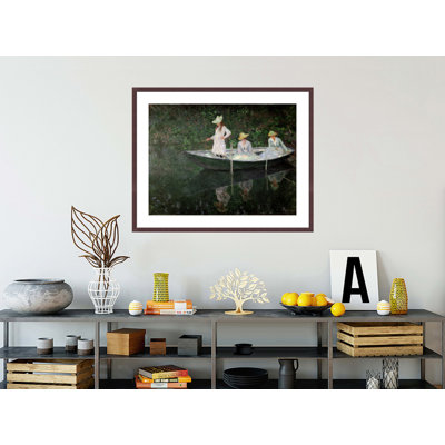 «The Boat at Giverny» par Claude Monet, impression giclée encadrée