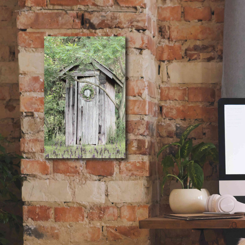 Epic Graffiti 'Lavender Outhouse' By Lori Deiter, " Lavender Outhouse " by Lori Deiter, 18" H x 12" W x 0.75" D