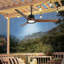 Ventilateur de plafond extérieur avec lumière: Ventilateurs de gazebo imperméables de 52 pouces avec lumières, moteur à courant continu réversible à 6 vitesses