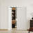 Louvered Top & Solid Panel Interior Double Door – Prehung-Style MDF & Solid Wood Doors with Adjustable Double Frame -121350269