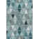 Premium Machine Washable Prisco Teal Rug