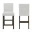Ensemble de 2 chaises d'appoint à hauteur de comptoir Risa, mousse viscoélastique en polyester gris pierre