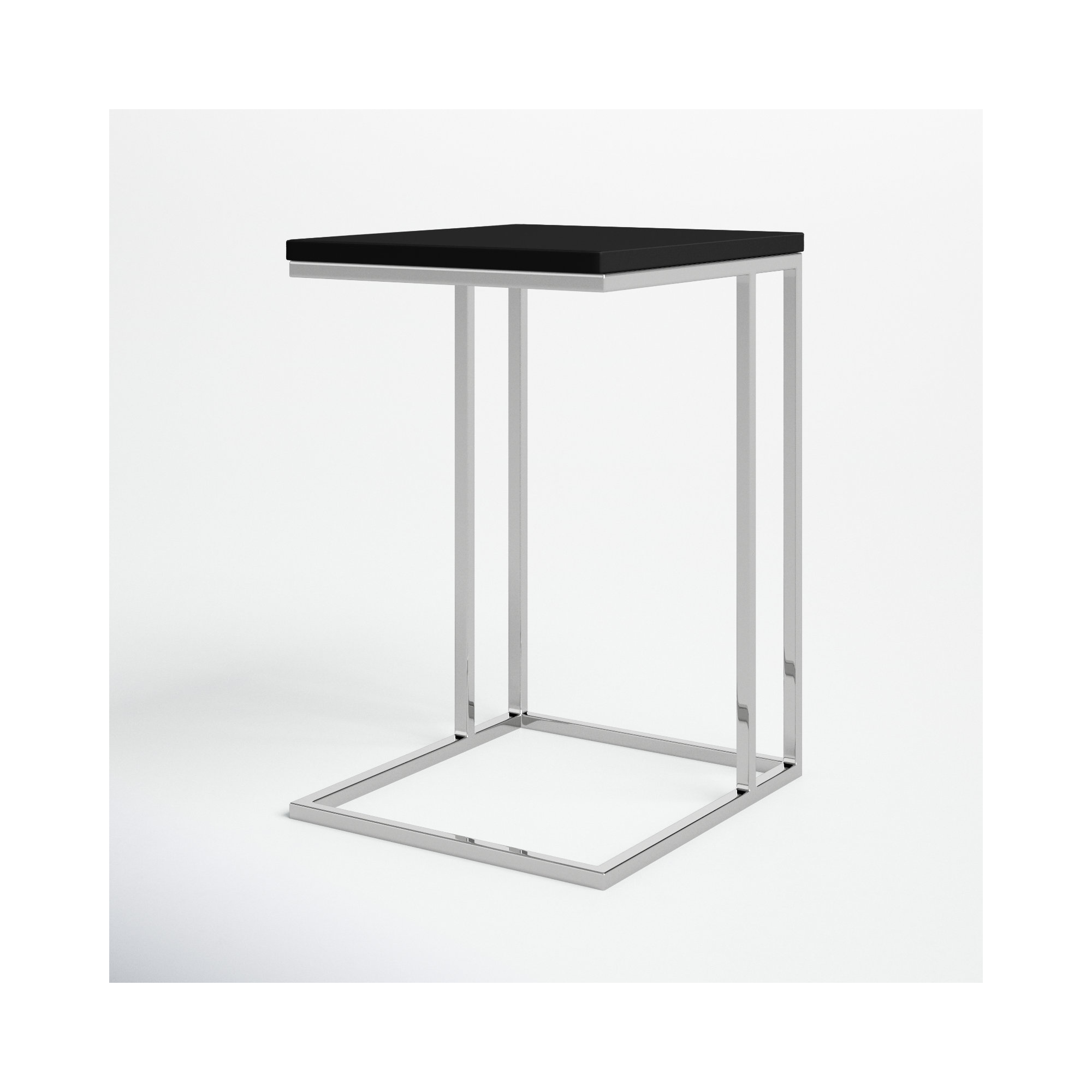 Hampshire End Table, Silver/Black