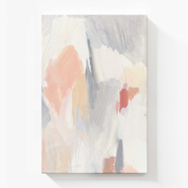 Doux rosé et abstrait I, reproduction sur toile dans un cadre, Stretched Canvas, 72" H x 48" W
