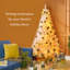 Sapin de Noël artificiel de 6 pi avec branches réalistes, 250 lumières DEL blanc chaud et 1000 pointes, rose