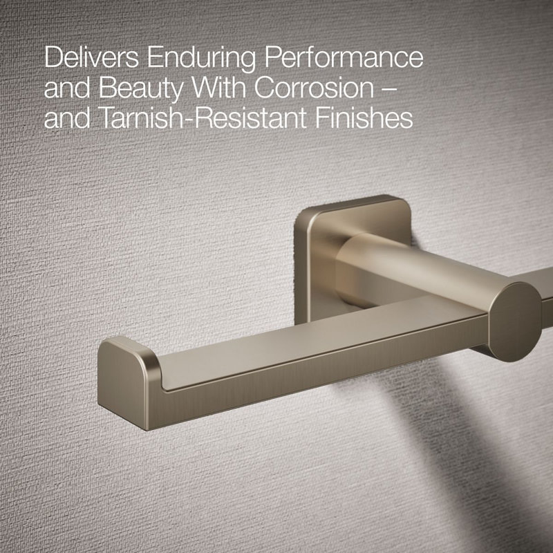 Parallel Double Toilet Paper Holder, Brushed Bronze