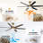 Vaczon 60" Modern Smart Large Ceiling Fan with Dimmable 3CCT LED Lights, 6-Speed Reversible DC Motor, Timer, Remote and App Control-1673542285