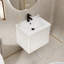 Meuble-lavabo mural de 61 cm (24 po) avec comptoir et robinet, peint à la main, résistant à l'eau, 2 tiroirs lisses et bords arrondis-199263871