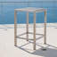 Table de bar d'extérieur en aluminium avec plateau en verre 43 po