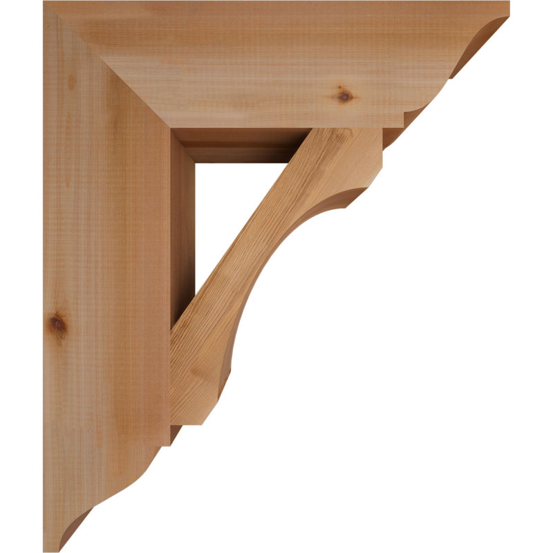 Support en bois rustique traditionnel BKTLEC01, Cèdre rouge de l'Ouest (lisse), H 26 po x l 5,5 po x P 22 po