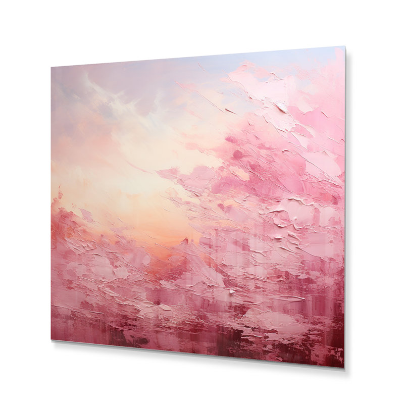 Horizon rose - impression sans cadre sur métal, H 36 po x l 36 po x P 1 po