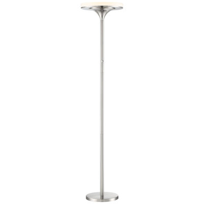 Athina 70'' Brushed Nickel LED Torchiere Floor Lamp