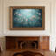 Art mural en toile noyer doré encadré pour salon, chambre à coucher, bureau ou vestibule - décoration murale décorative avec dosettes flottantes-129332888-129332893