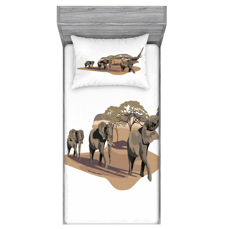 Microfiber Sheet Set, Twin Sheet Set with Fitted Sheet