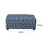 Repose-pieds Colin, polyester gris bleu blanc et pied-de-poule, 40 po rectangulaire
