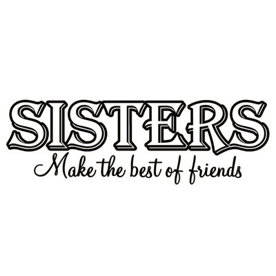 Décalcomanie murale soeurs make the best friends Cublington