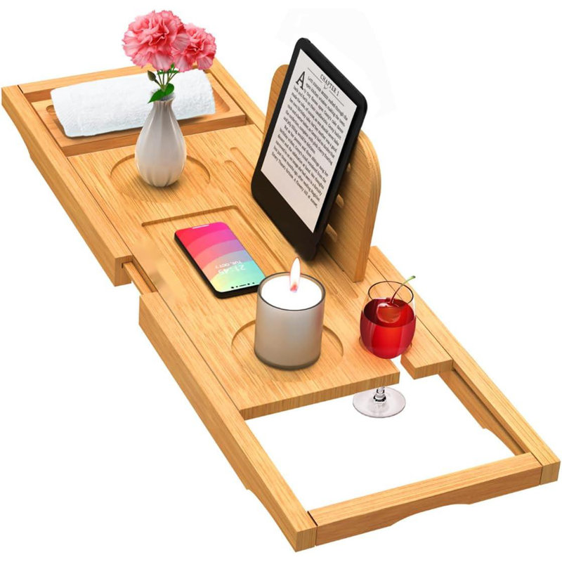 Plateau de baignoire en bambou Premium