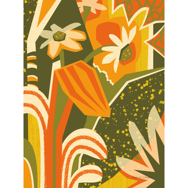 Poignée de marguerites par Megan Gallagher - reproduction, Toile avec cadre flottant or, Non, H 16 po x l 12 po x P 1,25 po