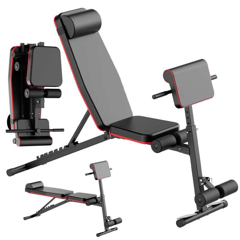 Banc de musculation pliable 10-en-1 multifonctionnel, banc à haltères inclinable / inclinable / ajustable, appareil de musculation complet