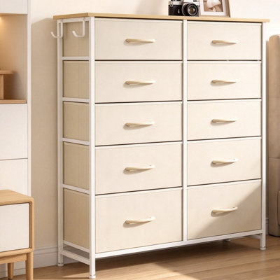 Steel 78.97 cm W Chest of 10 Drawers