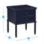 Table de chevet 2 tiroirs Emmett - bleu minuit-1104705487