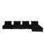 Canapé modulaire en velours noir 107,9 lb Grand, confortable