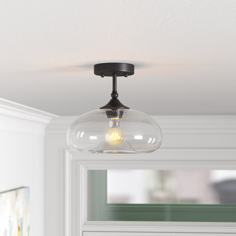 Keaon Glass Semi Flush Mount
