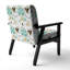 Fauteuil d'appoint rembourré à motif géométrique Triangles