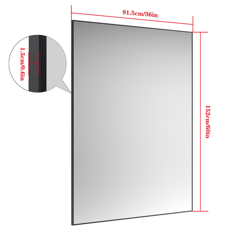 Najla Aluminum Rectangle Mirror