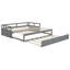 Lit de jour extensible avec lit gigogne, lit de jour en bois avec lit gigogne, gris (VIEUX SKU: WF194887AAE)