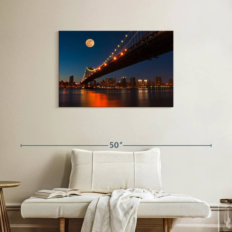 Lilie Moonlit Manhattan Bridge, H 24 po x l 36 po