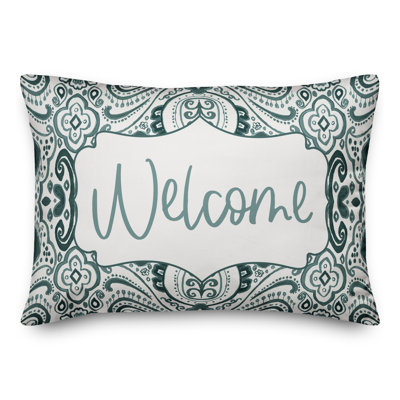  Housse de coussin rectangulaire et insert Welcome