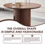 Table de salle à manger compacte avec rangement intelligent, finition en bois naturel MDF