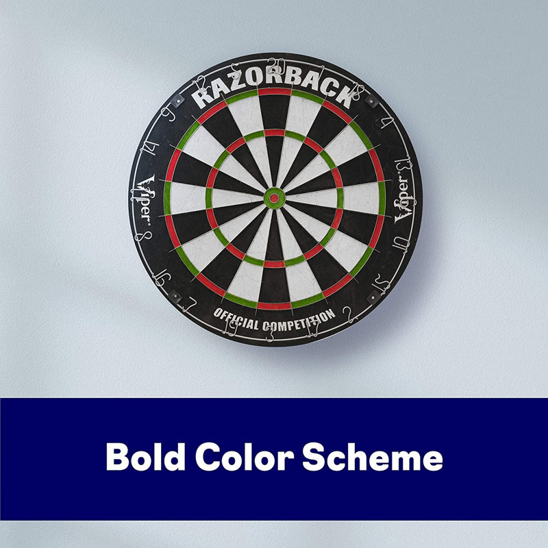 Viper Official Competition Razorback Bristle Cork Dartboard with Darts